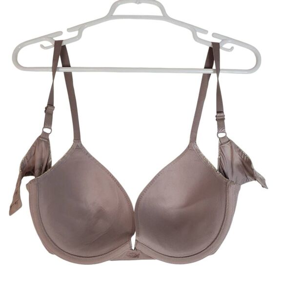 Victoria's Secret Ruched Plunge Gorge Lace Trim Underwire Bra Taupe Size 34DD - Picture 5 of 12